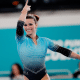Jade Barbosa durante apresentação do solo na Copa do Mundo de ginástica artística de Antalya; Diogo Soares e Flávia Saraiva