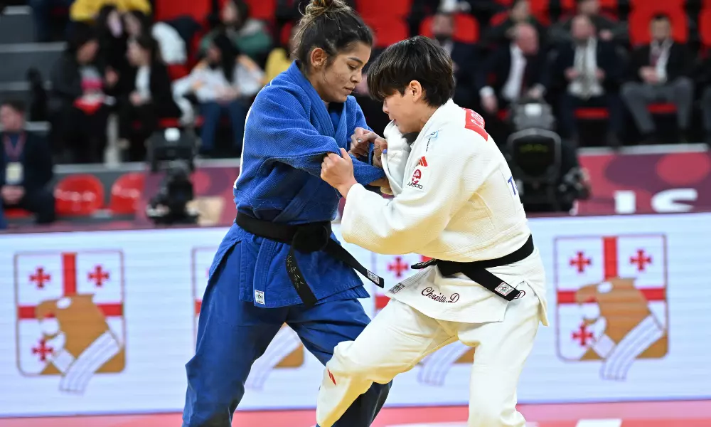 Jéssica Lima e Christa Deguchi em luta em Tbilisi