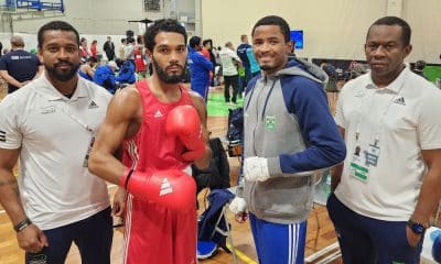 Luiz Oliveira, o Bolinha, e Wanderson de Oliveira, o Shuga, no Pré-Olímpico Mundial de boxe