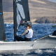 Martine e Kahena velejando no Mundial da 49er FX