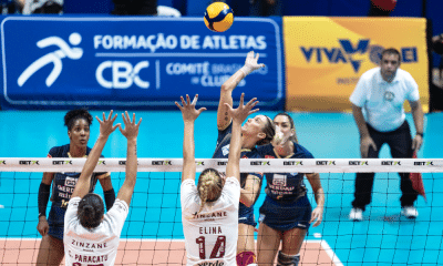 Minas x Fluminense na Superliga Feminina - Pri Daroit ataca contra o bloqueio tricolor