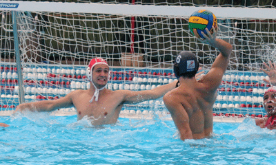 Lance do jogo Paulistano x Sesi Na Copa Brasil Sub-20 de polo aquático.