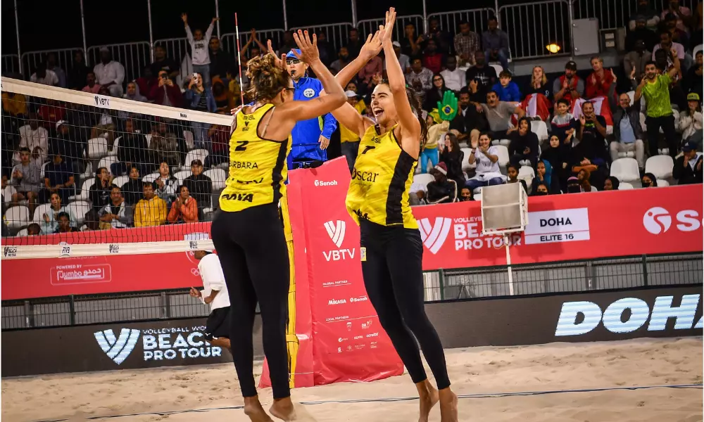 Bárbara Seixas e Carol Solberg no Elite 16 de Doha