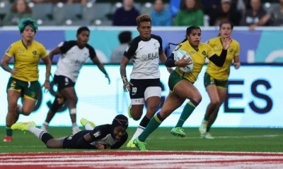 Yaras em ação na etapa de Los Angeles do circuito mundial de rúgbi sevens