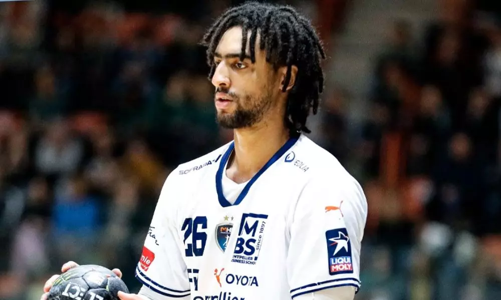 Bryan Monte, brasileiro que atua no Montpellier na Champions League (Reprodução/Twitter/@mhbofficiel)