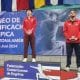 Brasileiro Alexandre Camargo no pódio do Pré-Olímpico das Américas de esgrima (Divulgação/CBE)