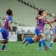 Jogadores da equipe feminina do Fortaleza em ação (João Moura/Fortaleza EC)