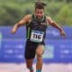 Ricardo Mendonça corre prova dos 100m pelo Open Internacional de atletismo no CT Paralímpico (Foto: Ale Cabral/CPB)