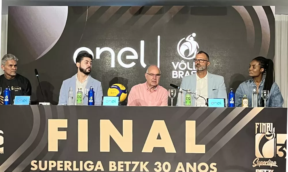 Entrevista coletiva para anúncio de parceria entre Enel e CBV