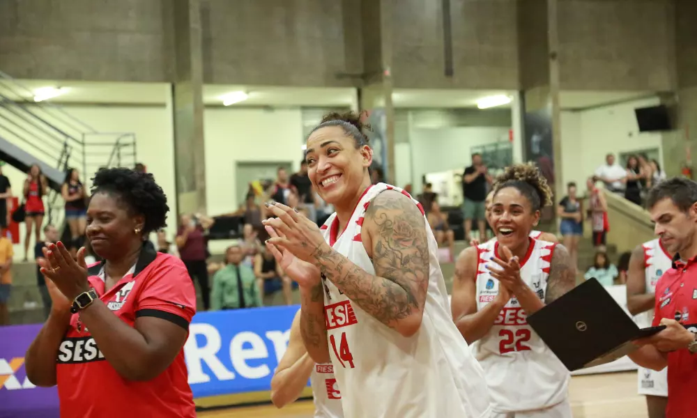 Érika Souza após confronto Sesi Araraquara x Blumenau pela LBF