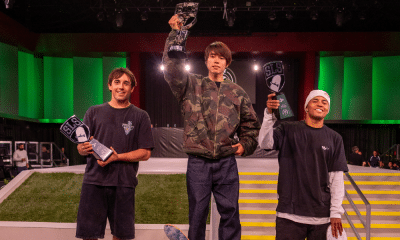 Felipe Gustavo no pódio do SLS APEX de street; Giovanni Vianna foi quarto