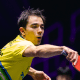 Hugo Calderano em ação no WTT Champions Incheon de tênis de mesa