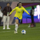 Julia Bianchi em partida da Seleção Feminina de futebol