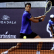 Marcelo Melo em ação no Masters de Madri de tênis; Thiago Monteiro