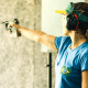 Marina Alves em ação no Campeonato das Américas de tiro esportivo, sem vaga olímpica - pistola 25m Copa do Mundo