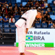 Rafaela Silva em posição curvada no Pan-Americano e da Oceania de judô