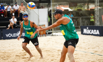 Vinicius e Heitor no Challenge de Saquarema de Vôlei de praia Challenge de Haikou