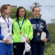 Ana Sátila no pódio do Aberto de Ivrea de canoagem slalom