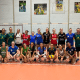 Fabi com equipe da Clínica de Fundamentos organizada pela CBV