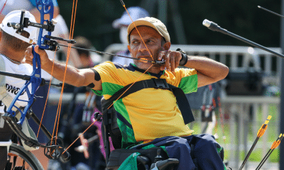 Helcio Perilo no Parapan-Americano de tiro com arco