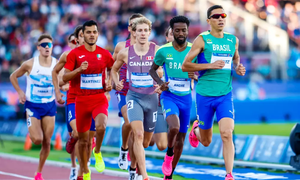 Guilherme Kurtz em prova de 1500m nos Jogos Sul-Americanos