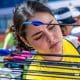 Natalie Dias na etapa de Xangai da Copa do Mundo de tiro com arco