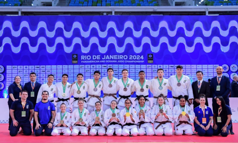 Delegação sub-21 do Brasil no Pan-Americano e Oceania de judô no rio de janeiro