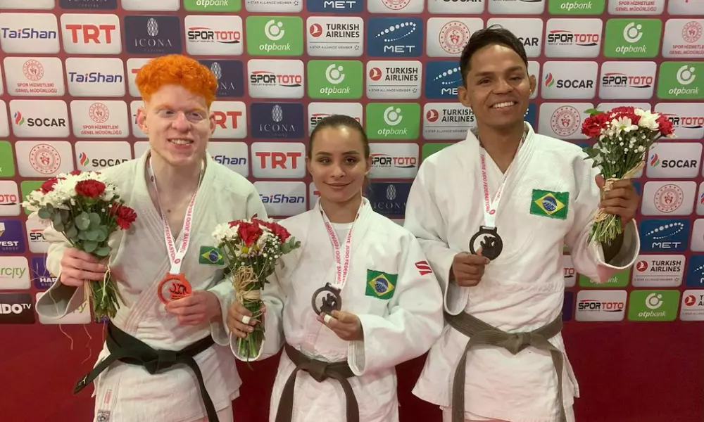 Thiego Marques, Rosi Andrade e Elielton Oliveira colocaram o Brasil no pódio do Grand Prix de Antalya de judô paralímpico