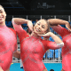 Júlia Soares, Flávia Saraiva e Rebeca Andrade em Jesolo