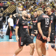Jogadores do Sesi Bauru vibram com ponto na final da Superliga Masculina de vôlei