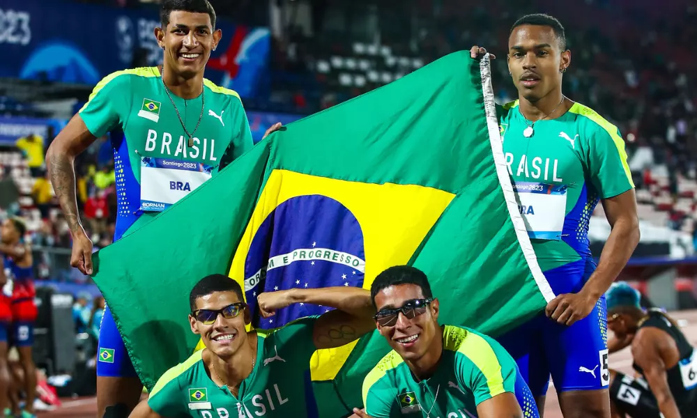 Time do Brasil do 4x400m no Mundial de Revezamentos