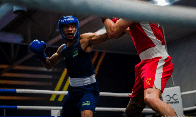 Cleisson Charles em ação no ringue de boxe