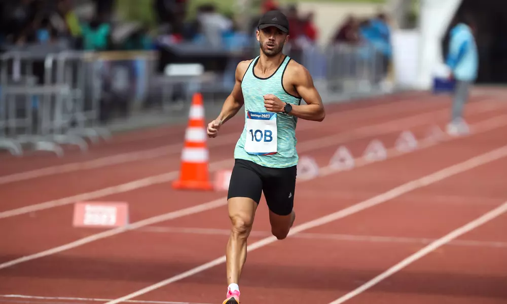 Danilo Fagundes durante o pentatlo moderno dos Jogos Pan-Americanos de Santiago-2023