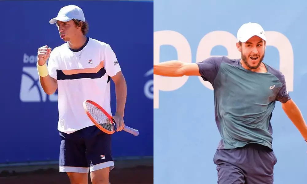 Pedro Boscardin e Nicolas Zanellato, brasileiros ainda vivos no Challenger de Santos (Instagram/ @pedroboscardin e Andreas Schebesta/Schwaben Open)
