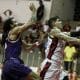 Gabriel Jaú indo para a cesta no confronto entre Flamengo e Fortaleza pelas quartas do NBB (Gilvan de Souza/CRF)