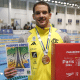Guilherme Caribé celebrando sua classificação aos Jogos Olímpicos de Paris (Satiro Sodré/CBDA)