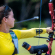 Ana Luiza Caetano na disputa da etapa de Yecheon da Copa do Mundo (Foto: World Archery)