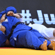 Giovanna Santos em técnica de solo no Grand Slam de Astana de judô; Rafael Macedo e Marcelo Gomes também competiram