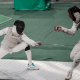 Guilherme Toldo durante jogo na Copa do Mundo de Hong Kong de florete; Mariana Pistoia também competiu