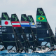 Gustavo Abdulklech e Nicolas Bernal em ação no Europeu da 49er