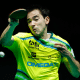 Hugo Calderano em ação no WTT Champions Chongqing; Bruna Takahashi perdeu