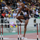 Alison dos Santos, o Piu, corre em etapa da Diamond League nos 400m com barreiras