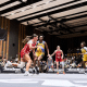 Seleção brasileira de basquete 3x3 em ação contra a Áustria no Pré-Olímpico