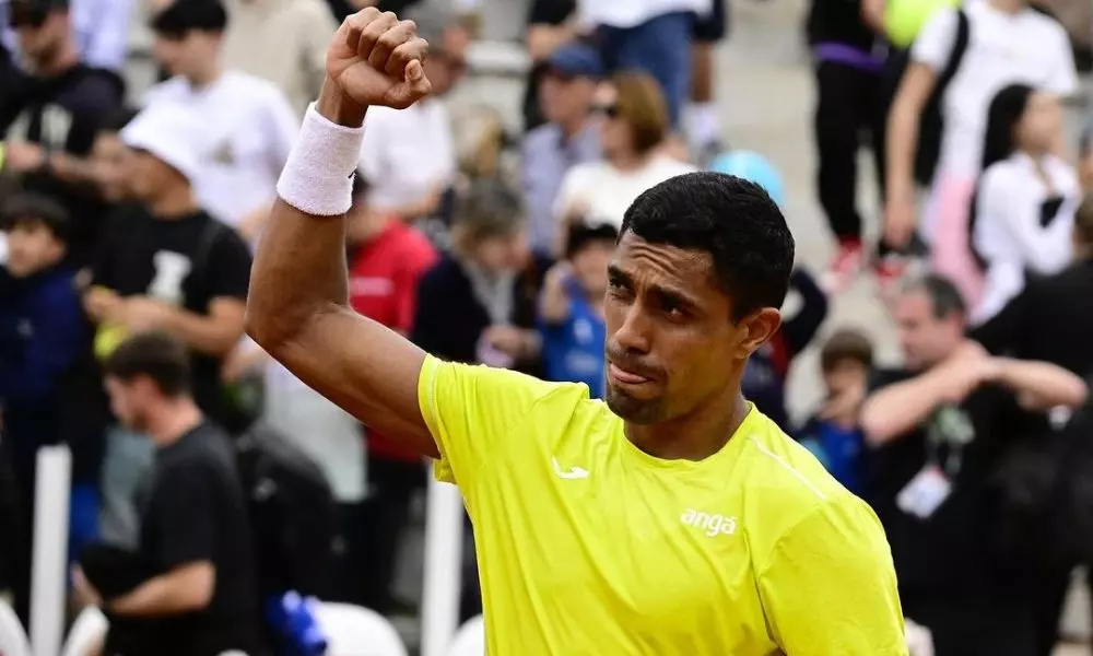 Thiago Monteiro no Masters 1000 de Roma. Luisa Stefani