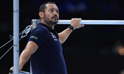 Chico Porath, técnico da ginástica artística feminina do Brasil nos Jogos Olímpicos Paris-2024 falando de Rebeca Andrade