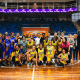 Atletas posam para foto no Jogo das Estrelas da LBF: Time Sassá x Time Érika