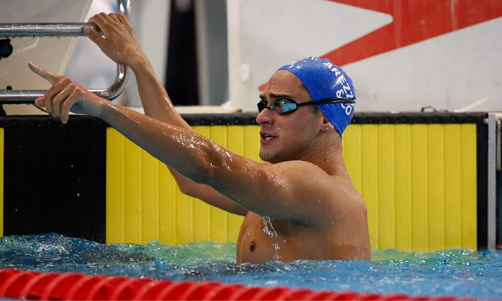 Nick Albiero comemora índice na Seletiva Olímpica da natação brasileira