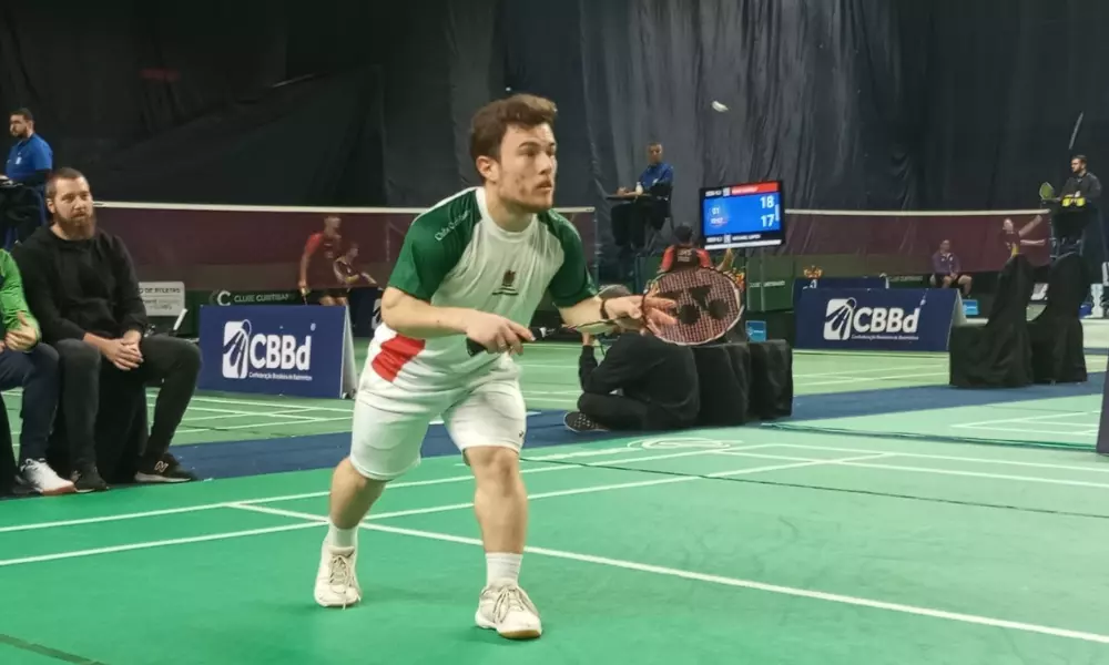 Vitor Tavares durante disputa do Nacional de parabadminton