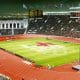 Na imagem, projeção de como estará o LA Memorial Coliseum com o atletismo nos Jogos Olímpicos de 2028.