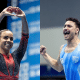 Camilla Gomes e Rayan Castro no Brasileiro de Ginástica de Trampolim. Eles vão para Paris-2024